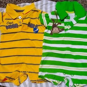 Only worn once Carters newborn Collard outfits